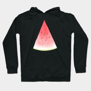 Watermelon Triangle ~ Watercolor Fruit Painting Hoodie